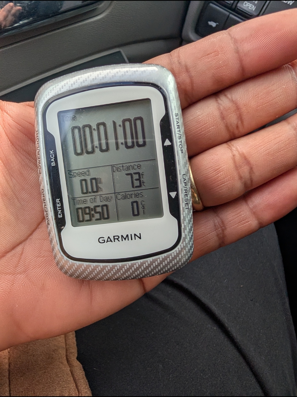 Garmin Bike Computer - White & Silver